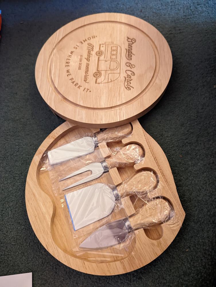 Camper Cheese/ Cutting Board