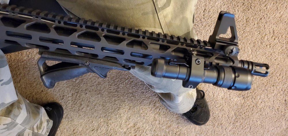 Angled Foregrip Hand Guard for Picatinny/Weaver Rail /W Thumb Lock Hand Stop - Customer Photo From Gabriel Carrillo