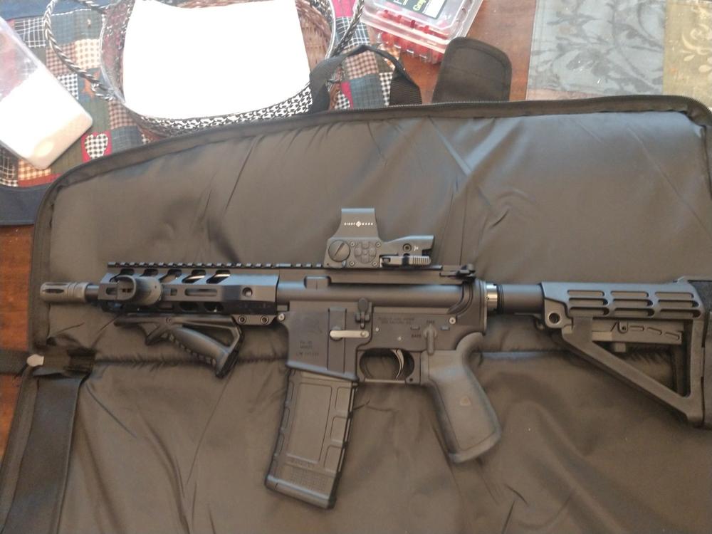 Angled Foregrip Hand Guard for Picatinny/Weaver Rail /W Thumb Lock Hand Stop - Customer Photo From HECTOR FULGUEIRA
