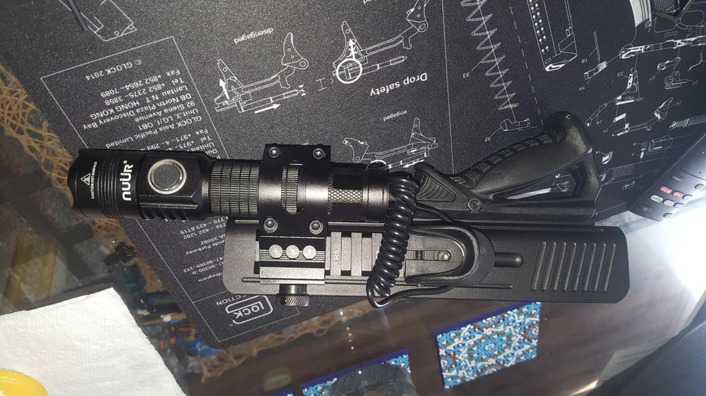 Angled Foregrip Hand Guard for Picatinny/Weaver Rail /W Thumb Lock Hand Stop - Customer Photo From JUSTIN HENGST