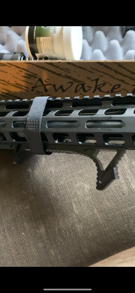 Curved Angled Foregrip Fore Grip Fits M-LOK Rails - Black - Customer Photo From Andrew Hart