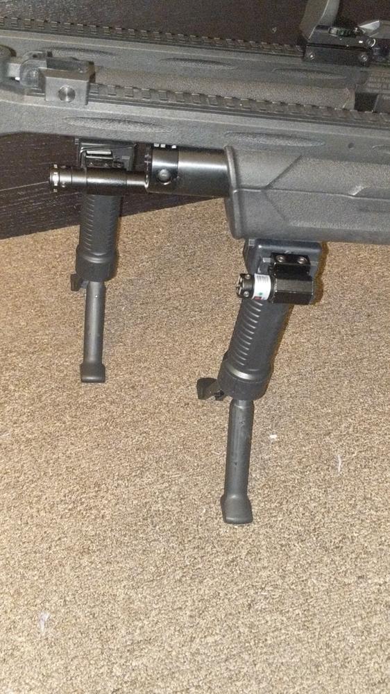 Tactical Picatinny Retractable Foregrip Bipod  Reinforced Insect Legs & Acc Rail - Customer Photo From Anonymous