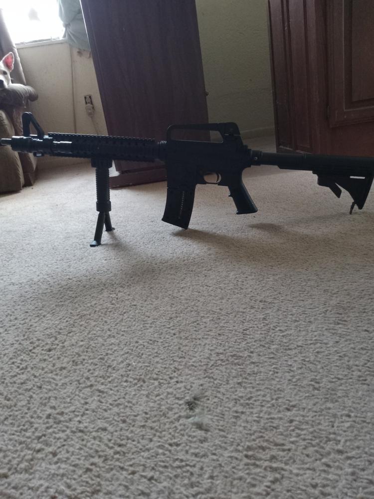 Tactical Picatinny Retractable Foregrip Bipod  Reinforced Insect Legs & Acc Rail - Customer Photo From Chris Goodson