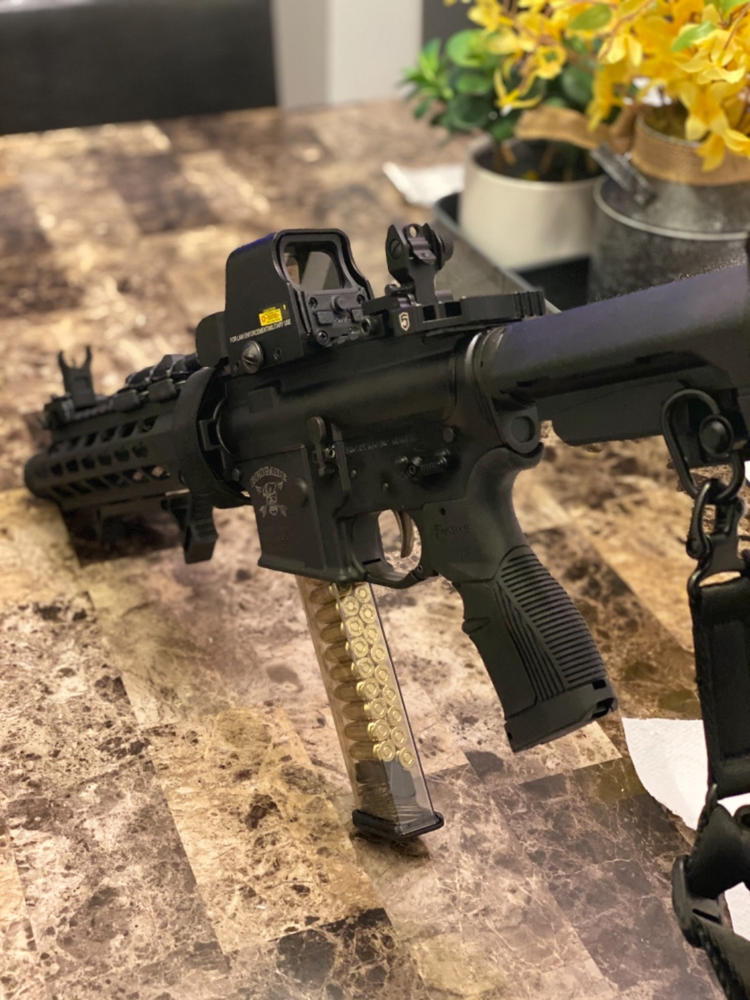 Premium Mil Spec Flip up Front Rear Iron Sight Set Fits Picatinny Rails Flattop - Customer Photo From Anonymous
