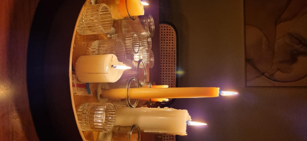 Large Beeswax Taper Candle - Hand poured, Pure Australian Beeswax Candle - Customer Photo From Ashley Tester