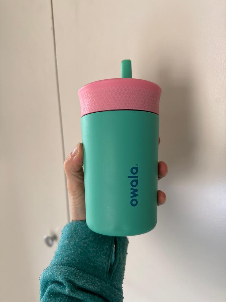 Kids Tumbler Stainless Steel Insulated 12oz Reel Cool Fish (Pink Teal) - Customer Photo From Jaymie