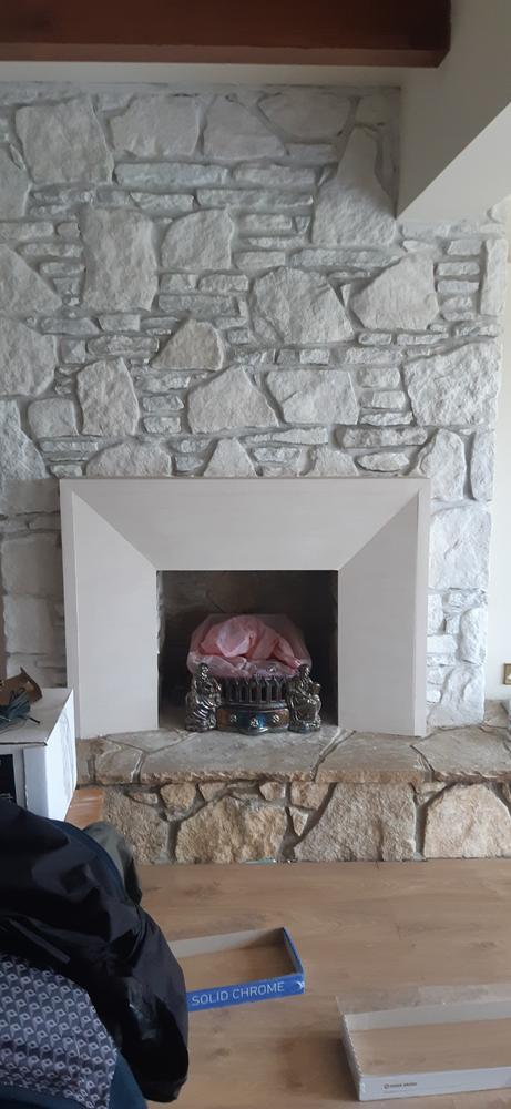 Fireplace Paint in Limestone - Customer Photo From Anonymous