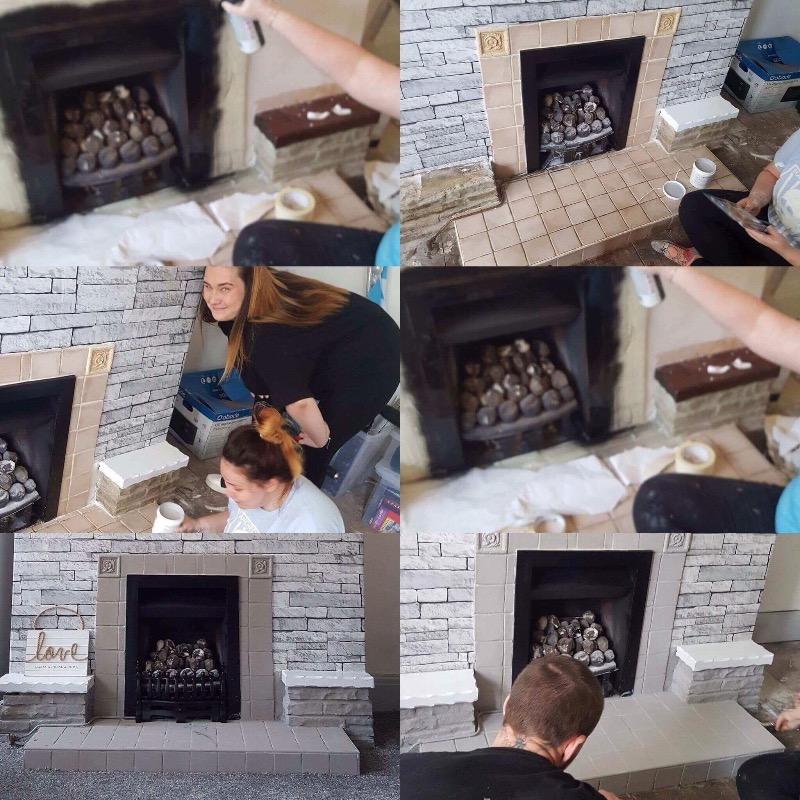 Fireplace Stone Coating Packs - Customer Photo From Francesca H.