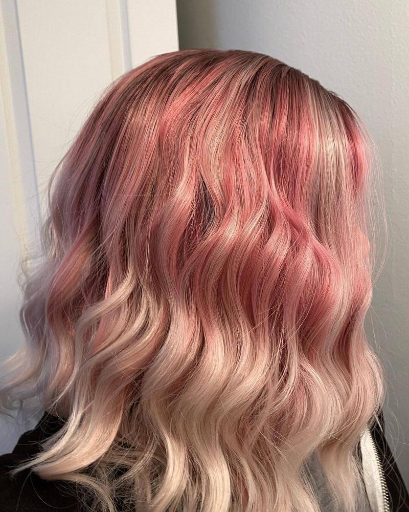 Ombre Pink Synthetic Lace Front Wig WW134 - Customer Photo From Robbye 