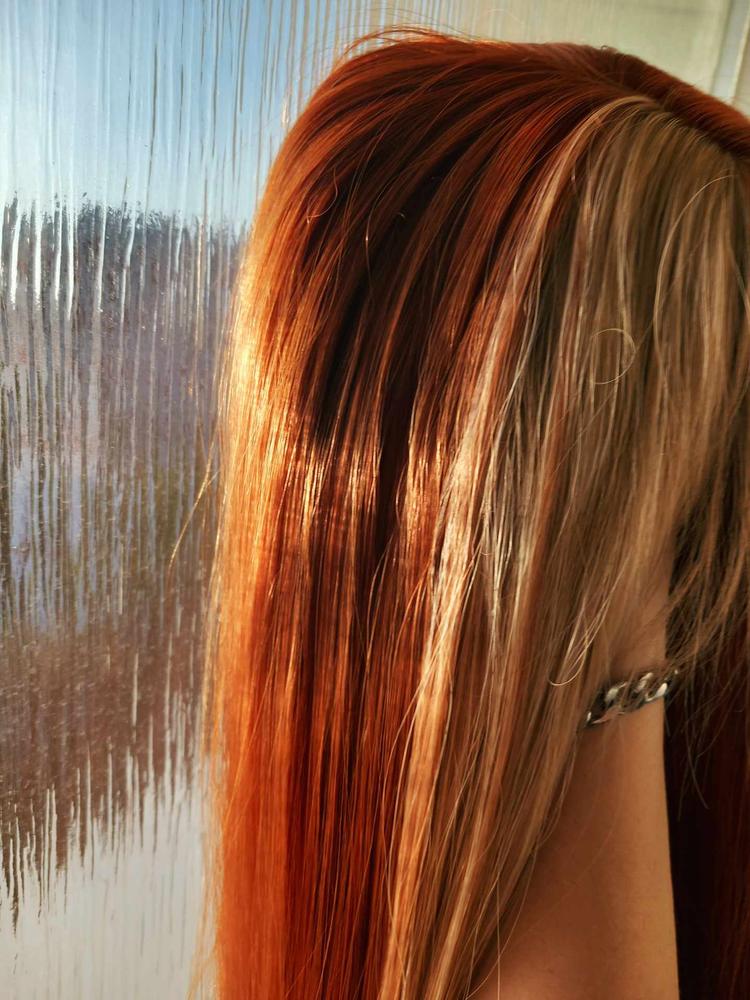 Orange Curly Blonde Synthetic Wig HW268 - Customer Photo From LAURA