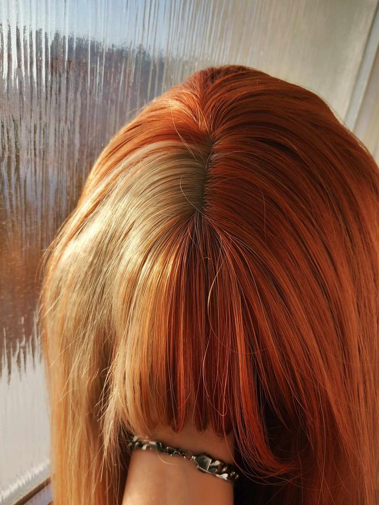 Orange Curly Blonde Synthetic Wig HW268 - Customer Photo From LAURA