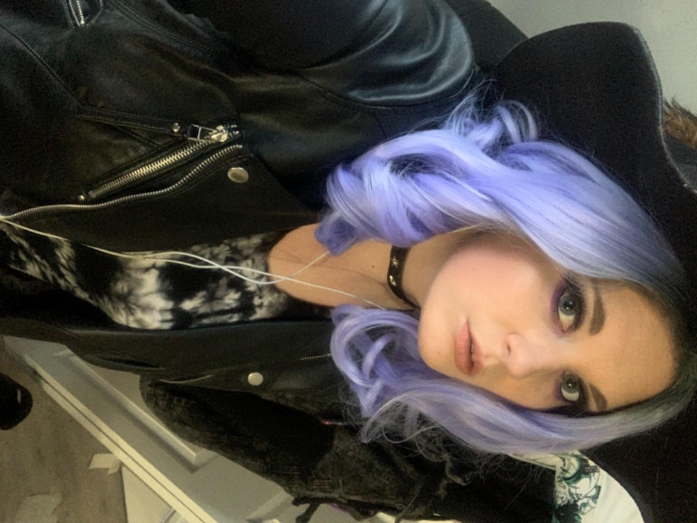 Lavender  Synthetic Lace Front Wig WT031 - Customer Photo From Apryll