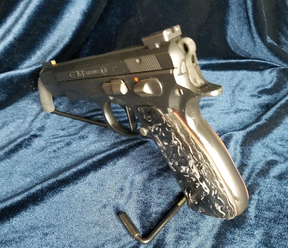 CZ 75 Thin Marbled Carbon Fiber w Liner - LOK Grips