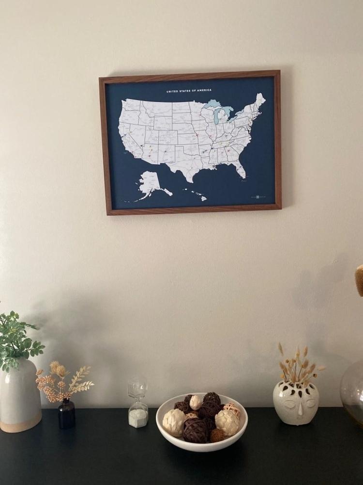 US Push Pin Map - Customer Photo From Victoria Mariencheck