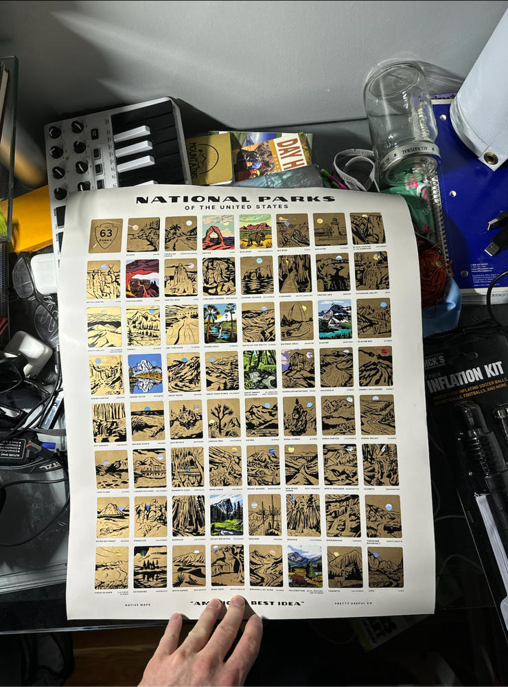 National Parks Scratch-Off - Customer Photo From Elliott Childress