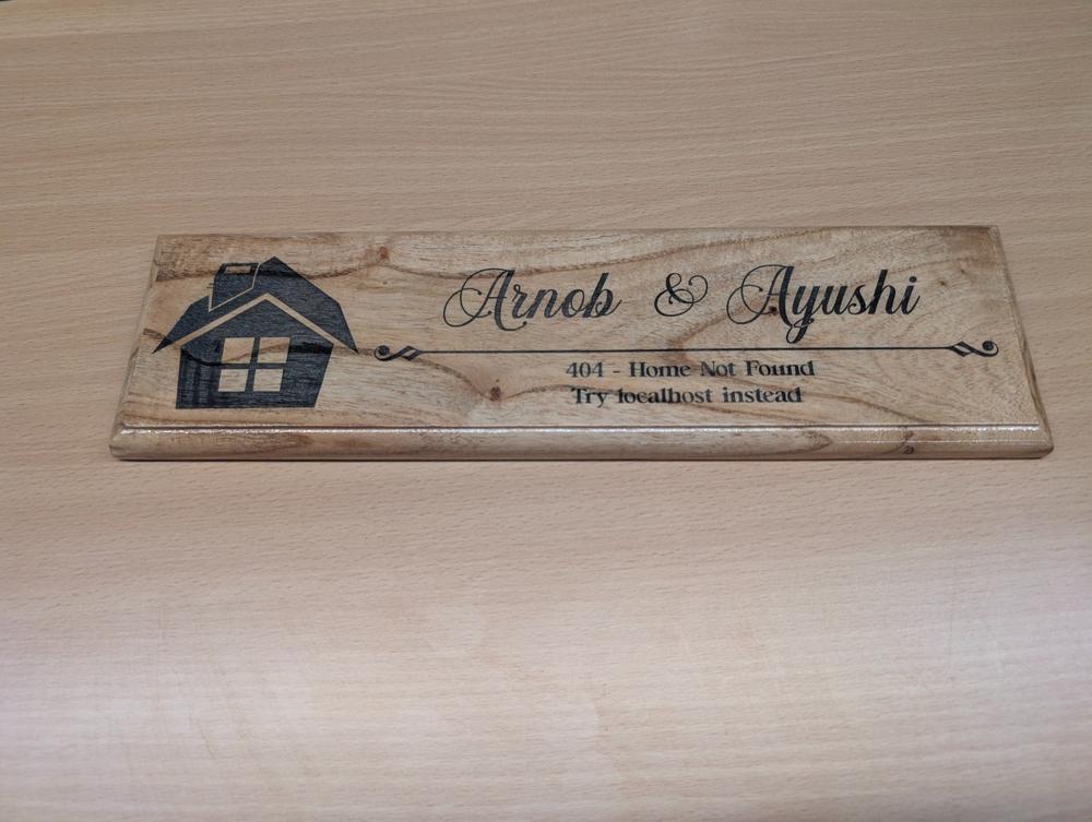 Personalized Wooden Nameplate for Home - Customer Photo From Shivani Joshi