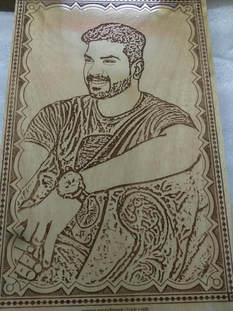 Happy Birthday Custom Engraved Wooden Poster - Customer Photo From Naarayane balamurugan 