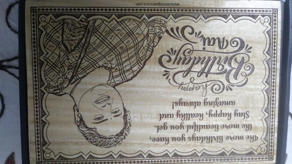 Happy Birthday Custom Engraved Wooden Poster - Customer Photo From Raksha Pawar