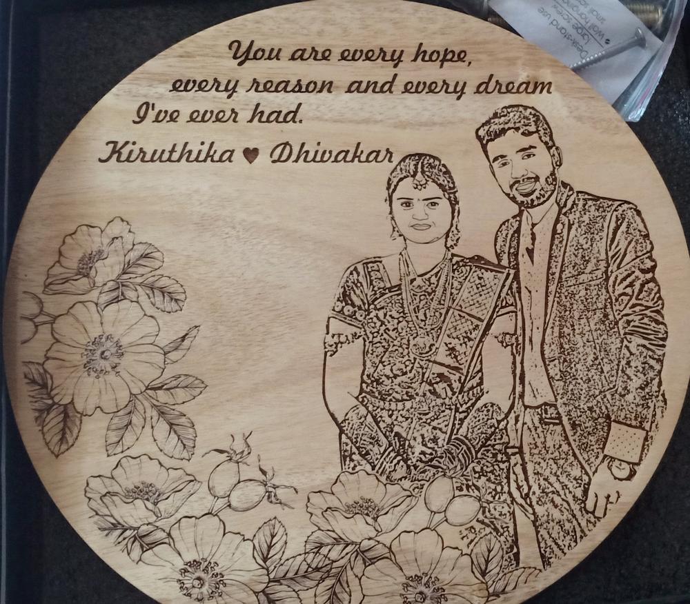 Customize Your Own Circular Wooden Poster - Customer Photo From Tharangini Muthukumar