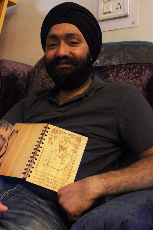 Customize your own bamboo wood notebook - Customer Photo From Eshpreet K.
