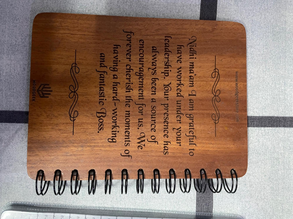 Customize your own wooden notebook - Customer Photo From Pooja Saini