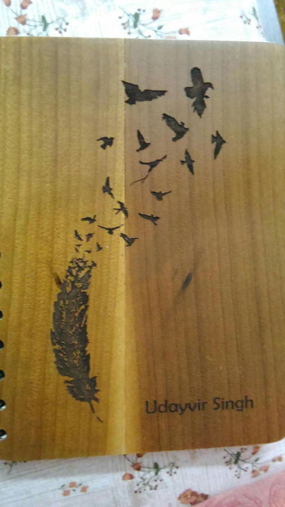 Birds of a Feather - Personalized Wooden Notebook - Customer Photo From Jasleen Kaur