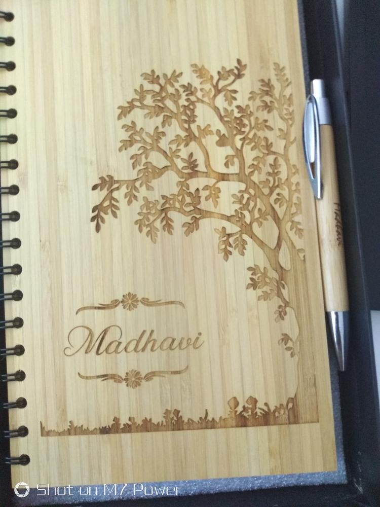 Tree of Life - bamboo wood notebook - Customer Photo From sharmilaa k.