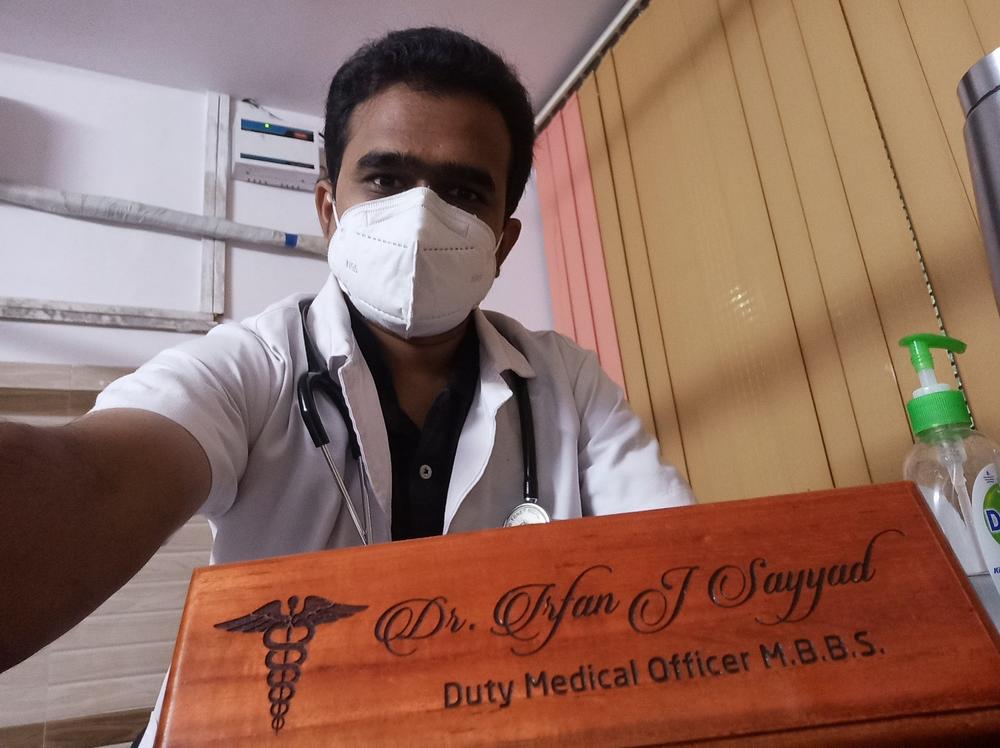 Personalized Wooden Nameplate for Doctors - Customer Photo From Irfan Sayyad