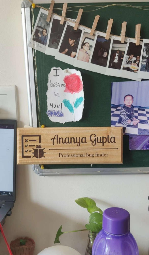 Customize Your Own Wooden Nameplate - Customer Photo From Harshal Choudhary