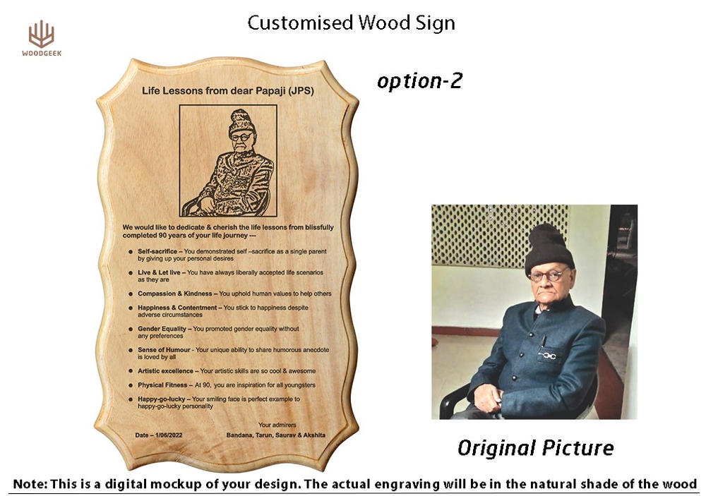 Customize Your Own Wooden Certificate - Customer Photo From Tarun Samant