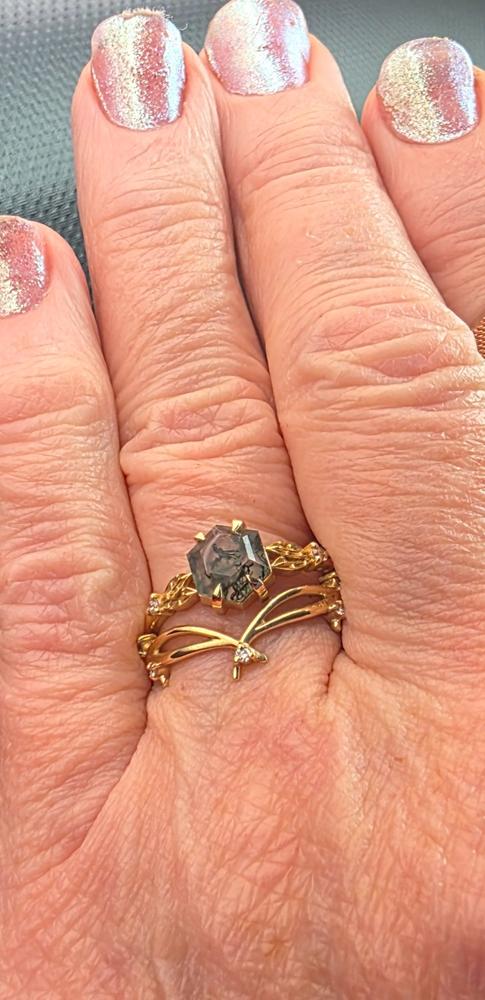 Alyssa Moss Agate Ring Set - Customer Photo From DeLene Stringer Oppelt
