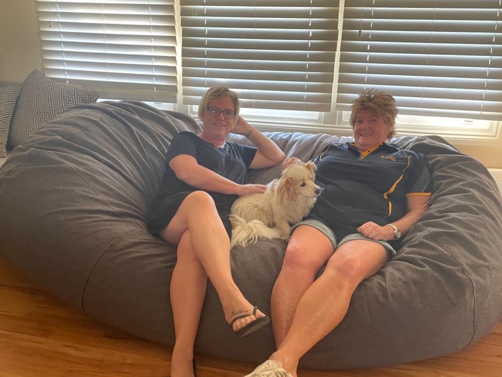 LOUNGE KLOUD (XXL) - Charcoal...Linen - Customer Photo From Brodie Beasy