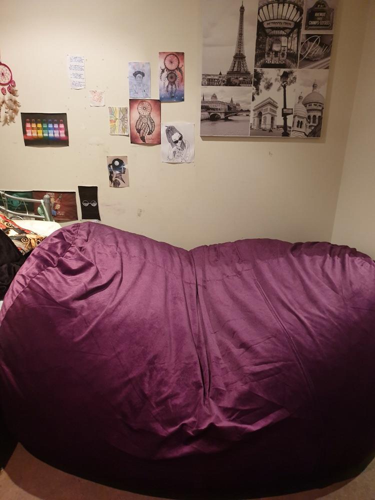 KLOUD LOUNGE (XXL) - Purple Velvet...Velvet - Customer Photo From Caroline L.
