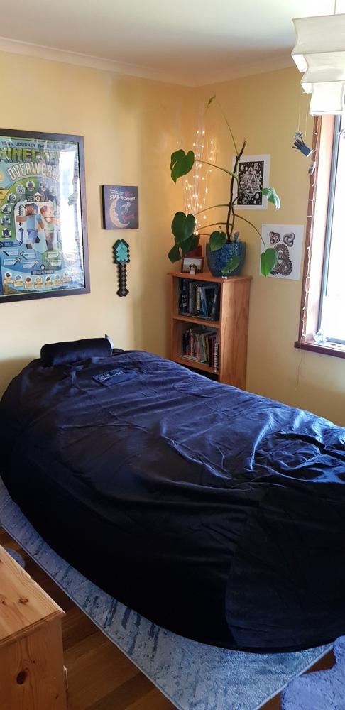 LOUNGE KLOUD (XXL) - Black...Velvet - Customer Photo From Kate Kelly