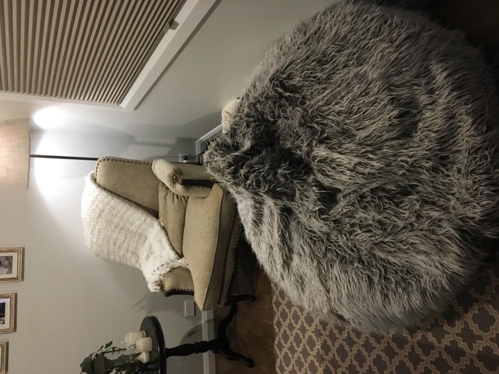 Deluxe Brown Faux Fur Bean Bag (Extra Large) Kloudsac