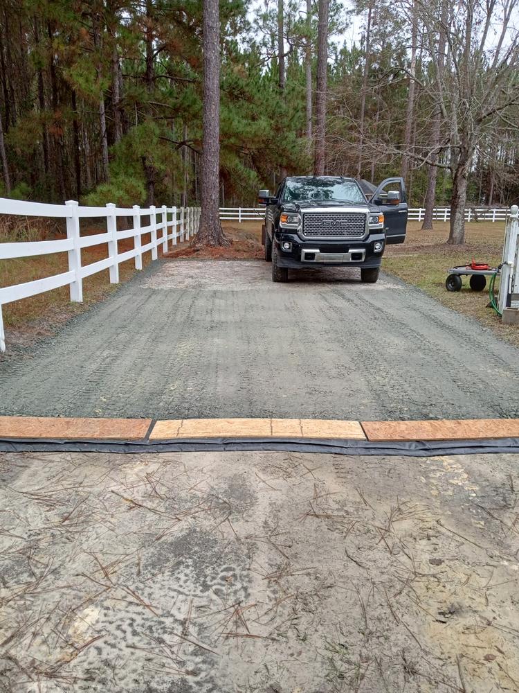Woven Geotextile Landscape Fabric | 50 Year Fabric | For Soil Stabilization & Underlayment for Driveway Pavers, Gravel Roads & Parking Lots | 6 ft, 12.5 ft, or 17.5 ft Wide - Customer Photo From John Ewen