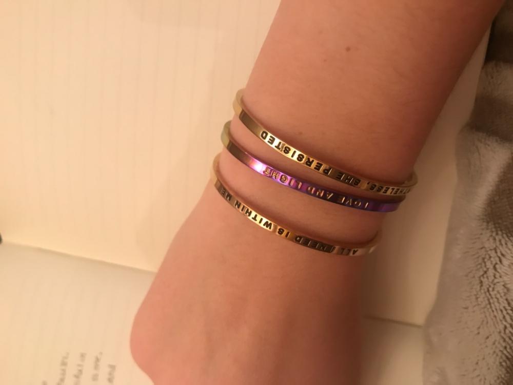 NEVERTHELESS she persisted bracelet-Inspirational-graduation gift-1/4" aluminum 
