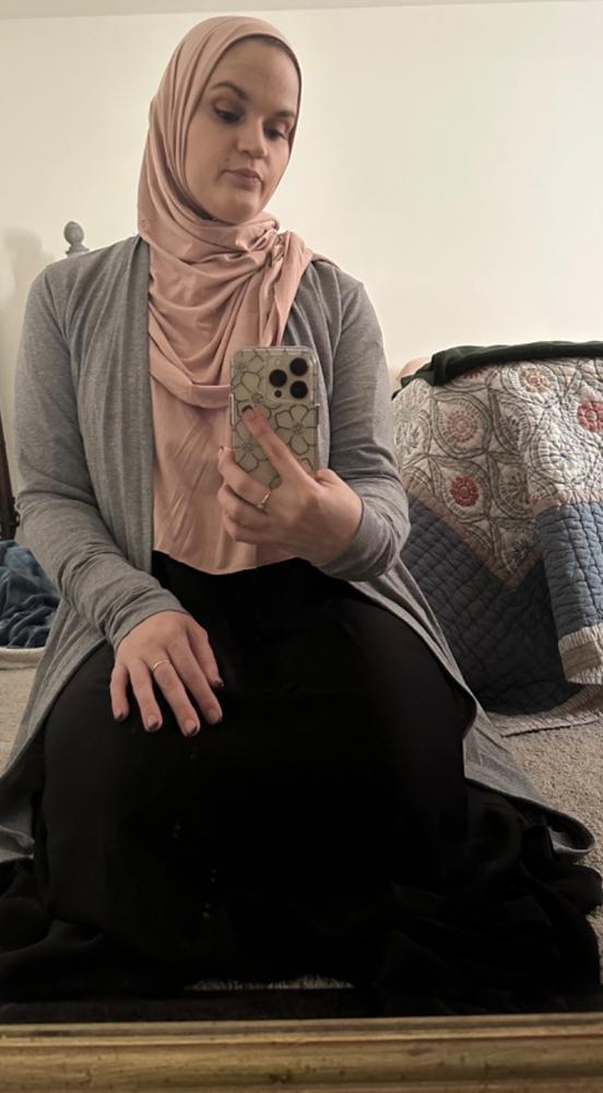 Monica Abaya in Classic Black - Customer Photo From Brianna Larson