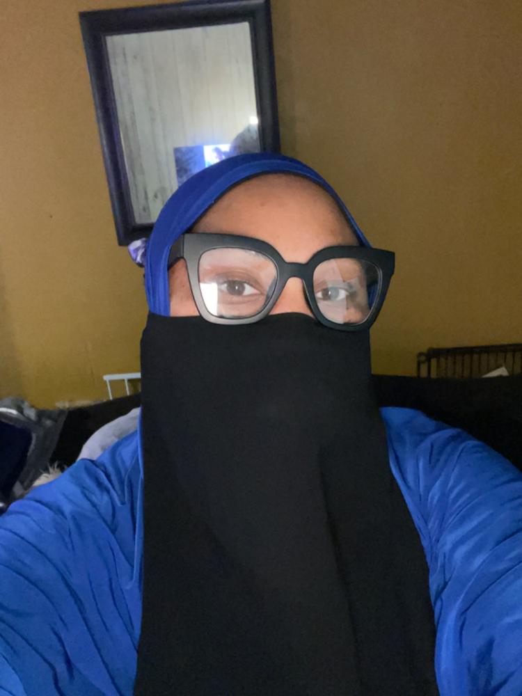 Beda Half Niqab - Black - Customer Photo From Tia Wright