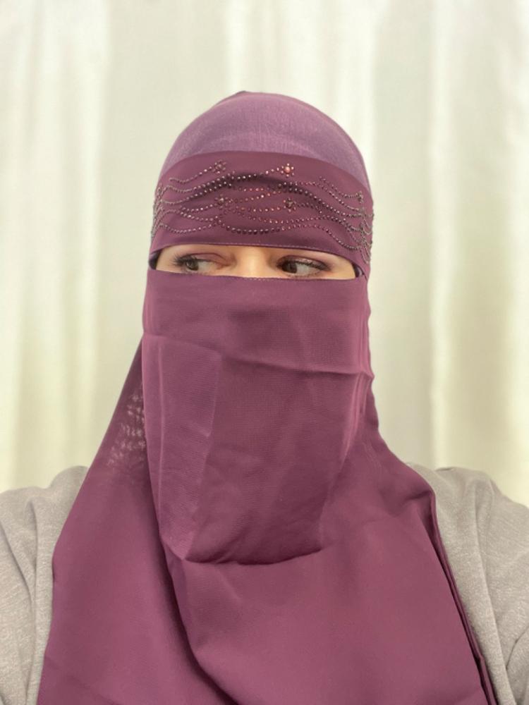 Adia Niqab Set in Plum - Customer Photo From Victoria Carr