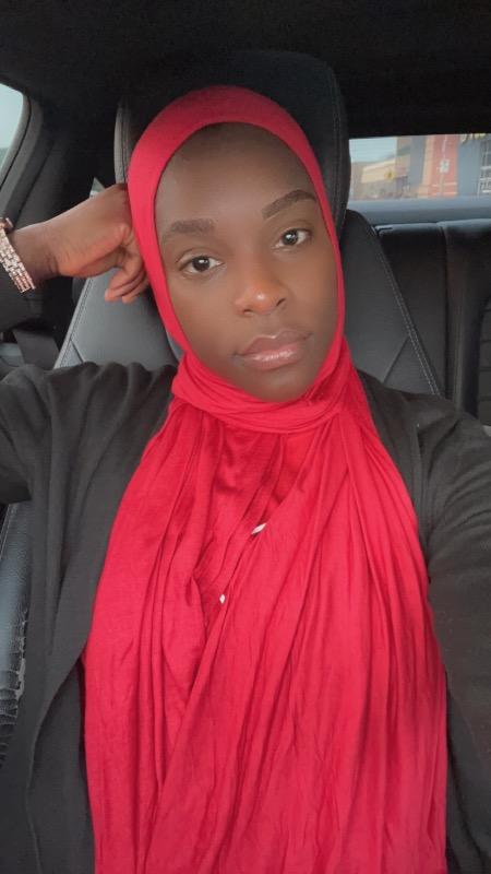 Jersey Hijab - Crimson - Customer Photo From Kenneth Street