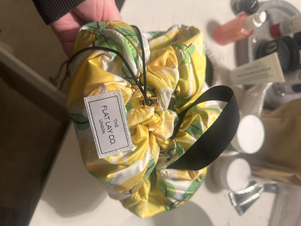 Lemons Full Size Flat Lay Makeup Bag - Customer Photo From Jennifer Colson