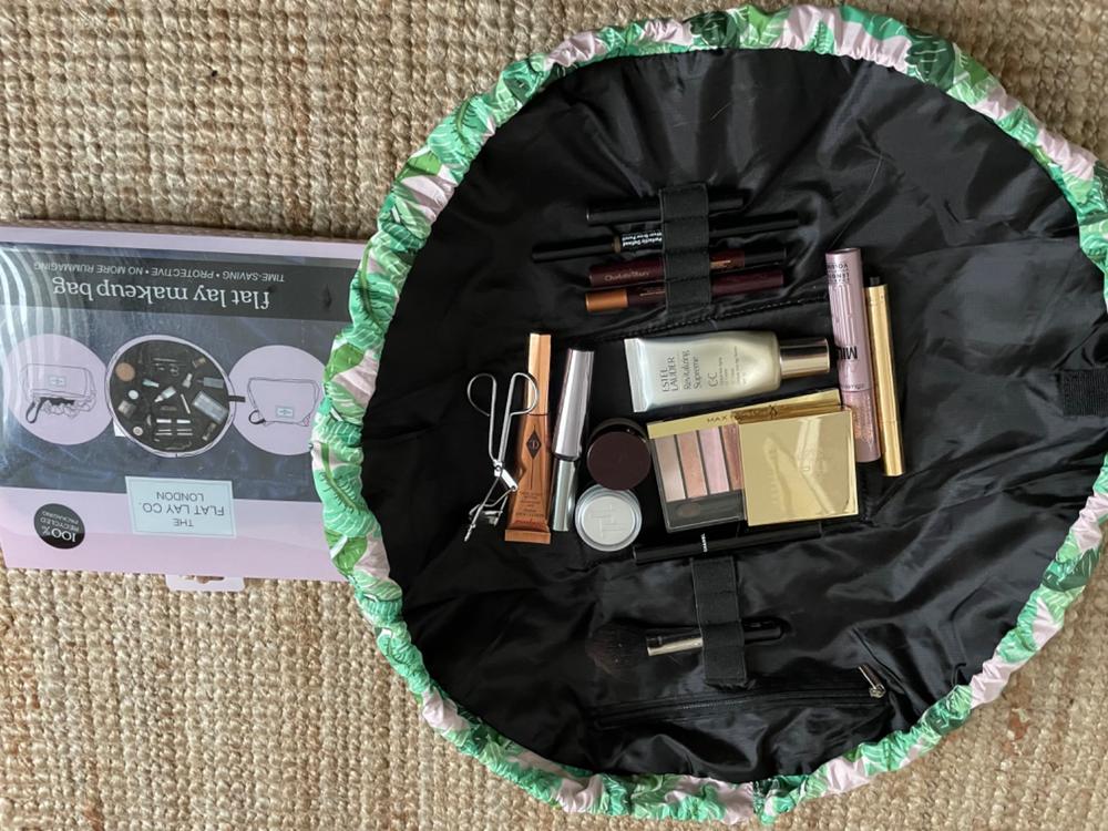 Deep Blue Velvet Full Size Flat Lay Makeup Bag - Customer Photo From Yvonne Oppon