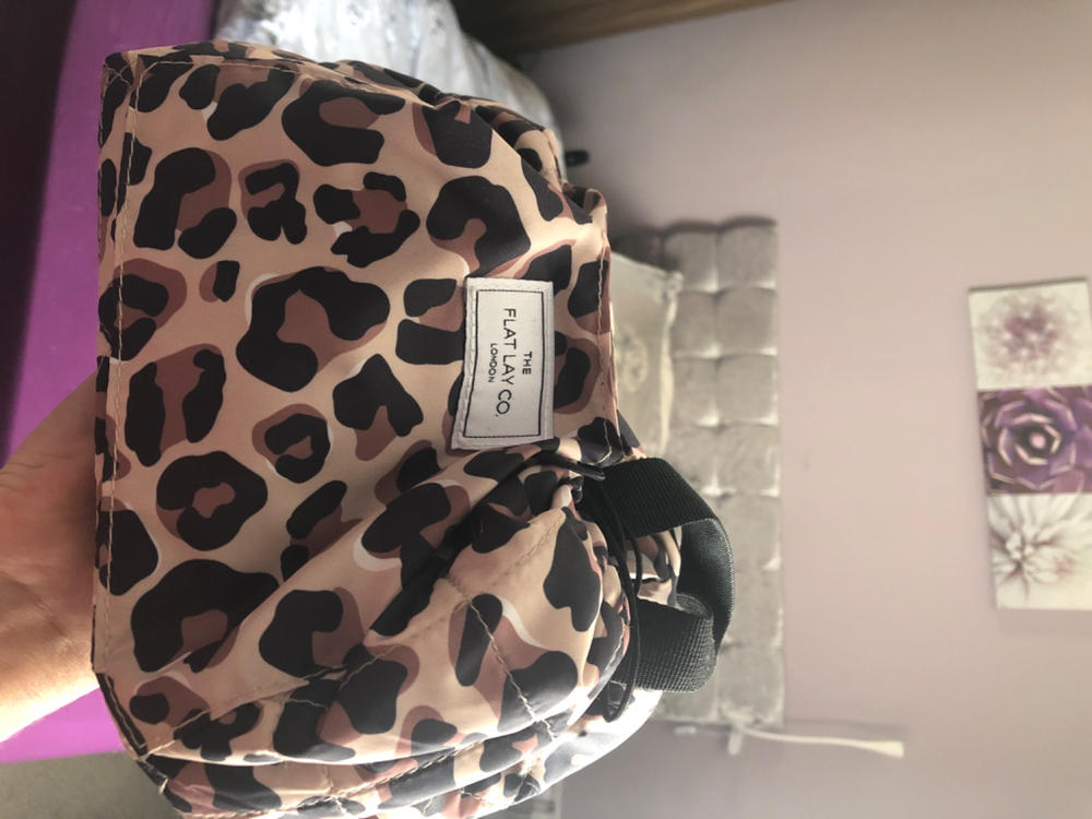 Leopard Print Full Size Flat Lay Makeup Bag - Customer Photo From Claire Wainwright