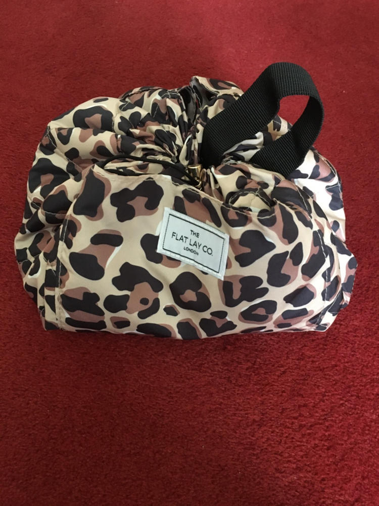 Leopard Print Full Size Flat Lay Makeup Bag - Customer Photo From Emma Kinsey