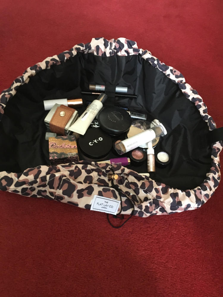 Leopard Print Full Size Flat Lay Makeup Bag - Customer Photo From Emma Kinsey