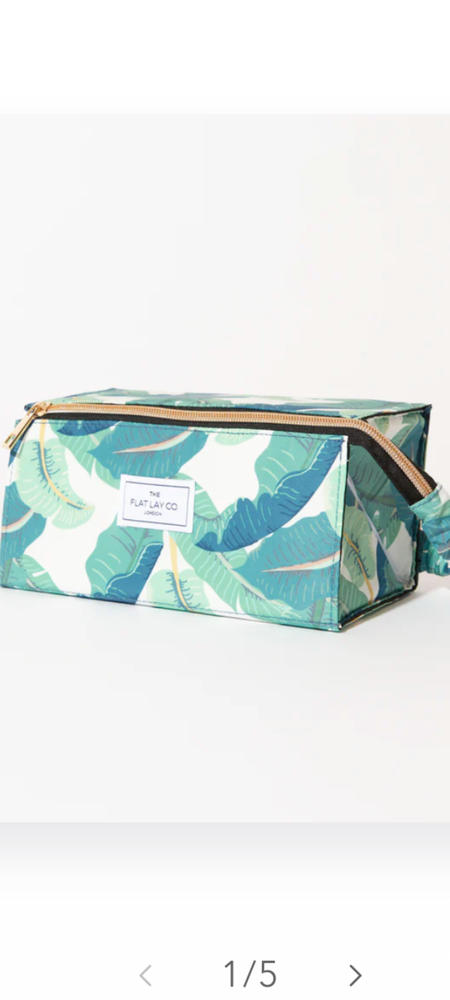 Flat Lay Makeup Box Bag - Tropical Leaves - Customer Photo From Andrea Rolfe