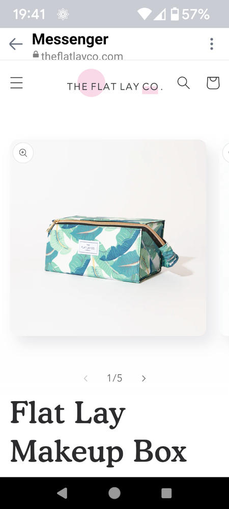 Flat Lay Makeup Box Bag - Tropical Leaves - Customer Photo From Andrea Rolfe