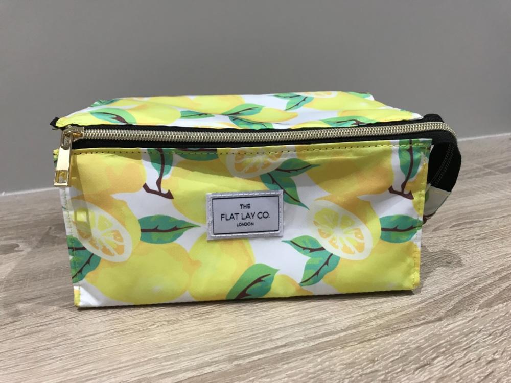 Lemons Open Flat Makeup Box Bag and Tray - Customer Photo From Sue Hallworth