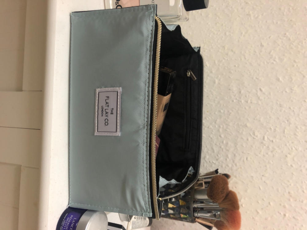 Haze Blue Open Flat Makeup Box Bag and Tray - Customer Photo From Maria summers